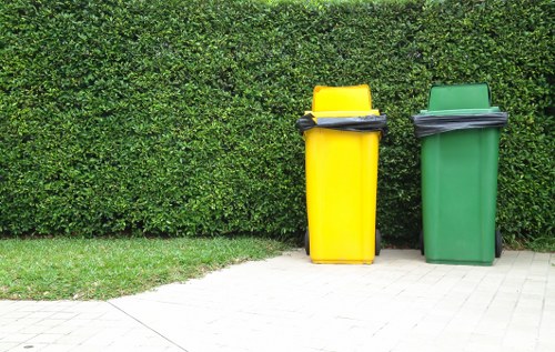 Recycling bins and waste management facilities in Thamesmead